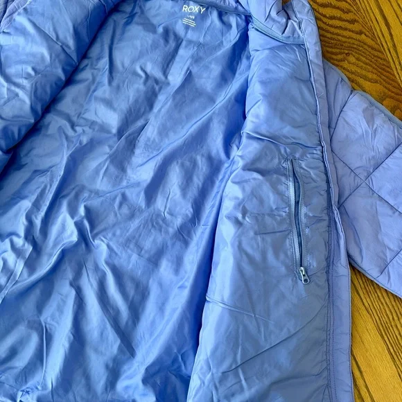 Roxy Quilted Puffer Jacket - Periwinkle Blue - Picture 5 of 10